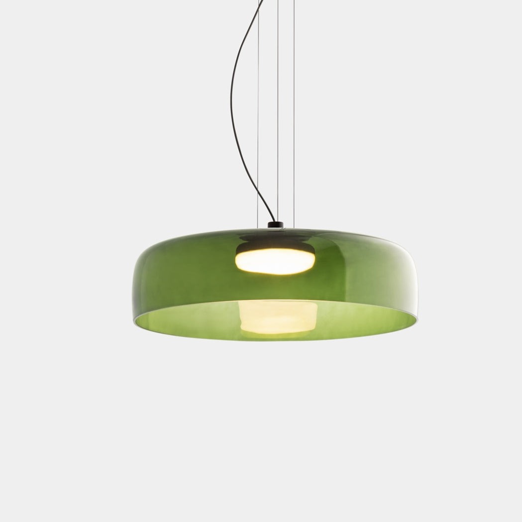 Zaire Bowl Shaped Layer Stained Glass Pendant Light