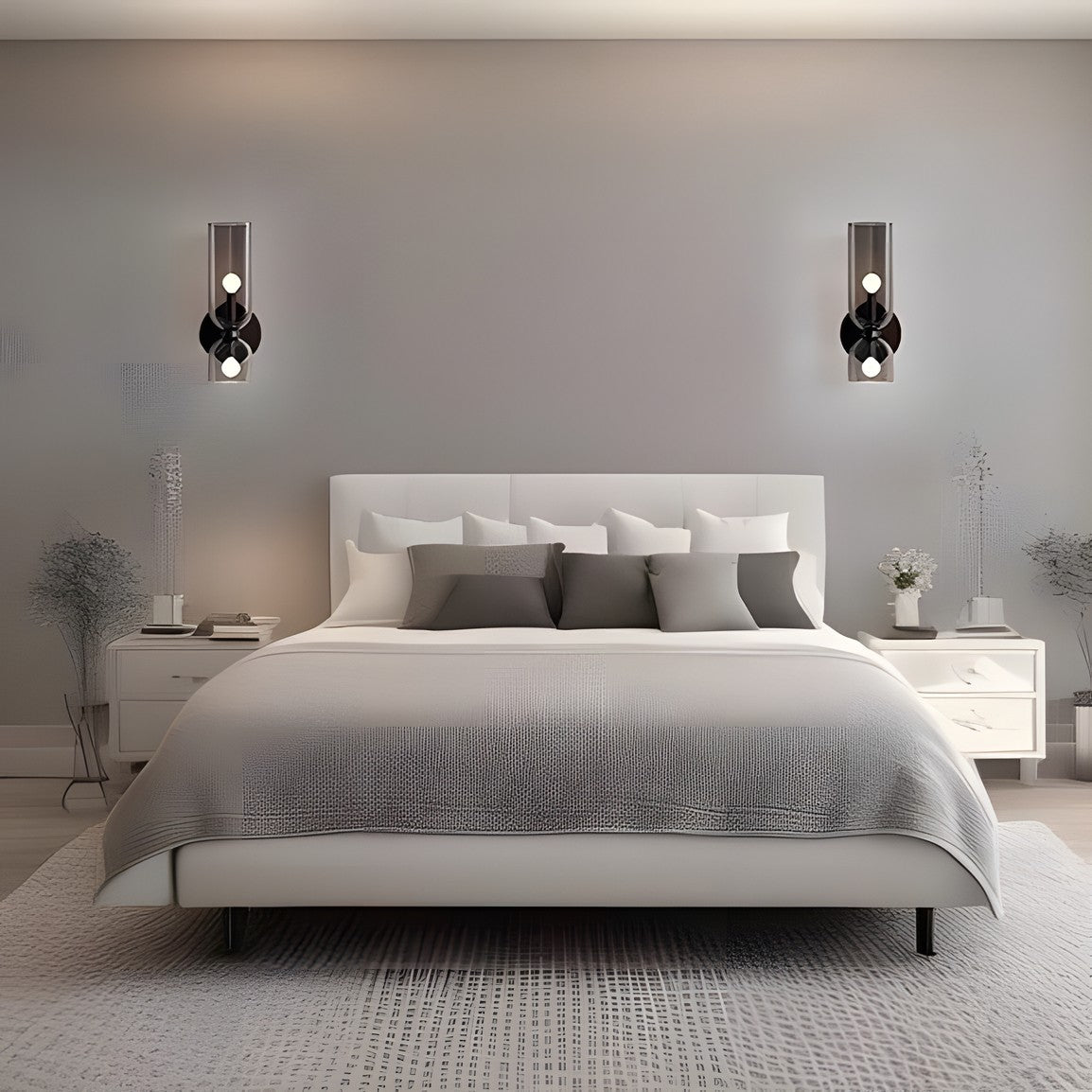 Trisia Modern Up Down Glass Wall Sconce