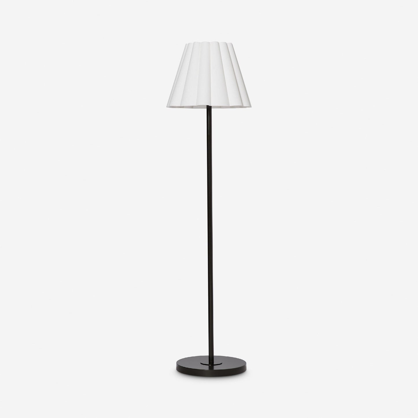 Eadweard Modern Cone White Linen Floor Lamp