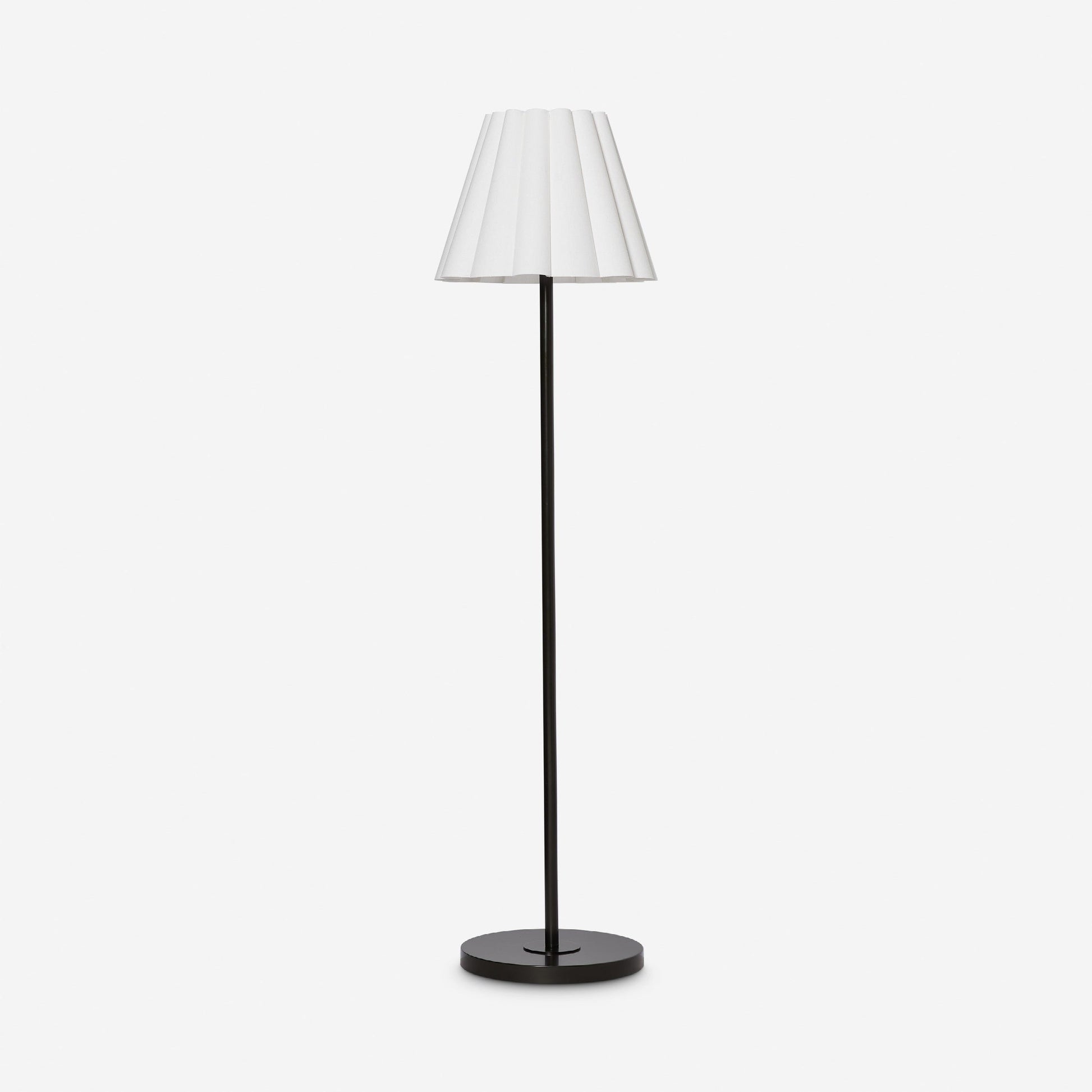 Eadweard Modern Cone White Linen Floor Lamp