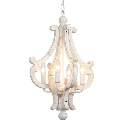 Astridina Rustic Antique Wooden French Country Chandelier