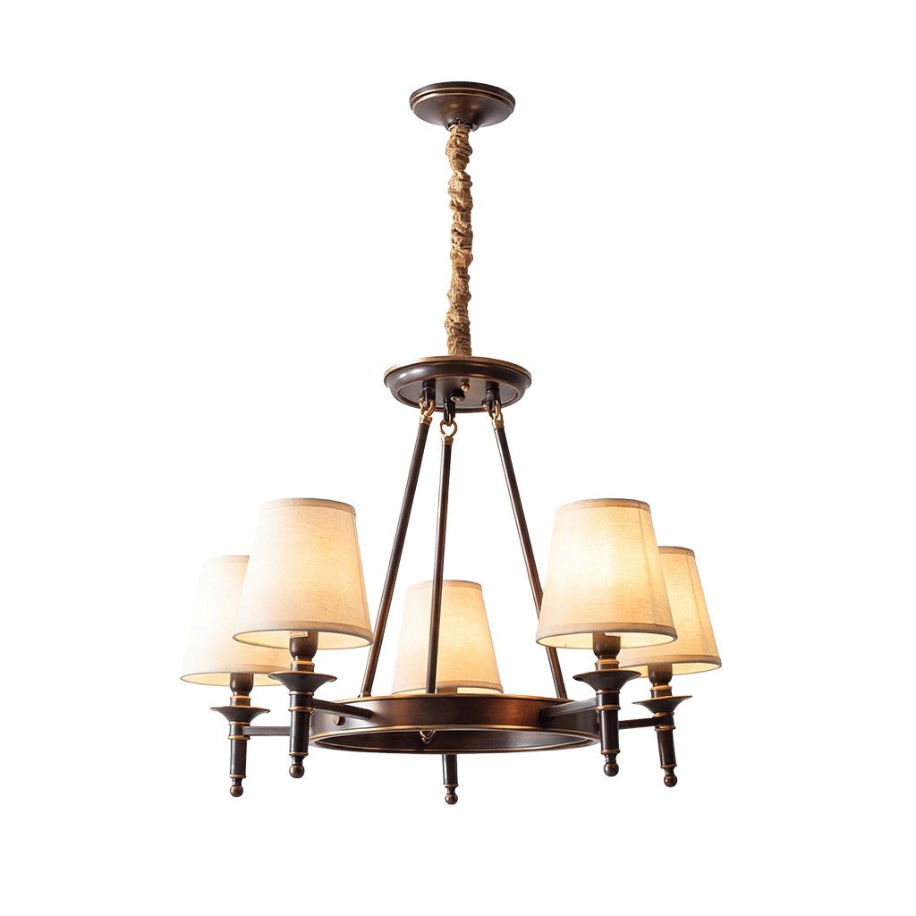 Yasmin Antique Brass Wagon Wheel Chandelier