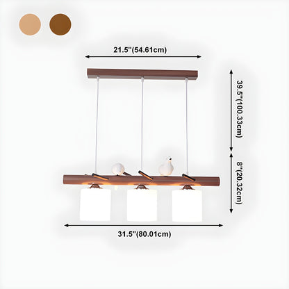 Bird Wooden Chandelier