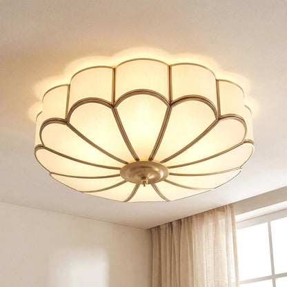 Eldor Gold Flower Shape Glass Recessed Ceiling Light
