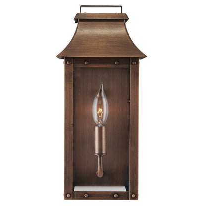 Montague Vintage Brass Outdoor Waterproof Wall Mounted Lantern Sconce