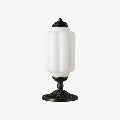 Nexos French Retro Cream Glass Textured Eloise Table Lamp