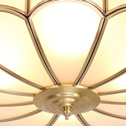 Eldor Gold Flower Shape Glass Recessed Ceiling Light
