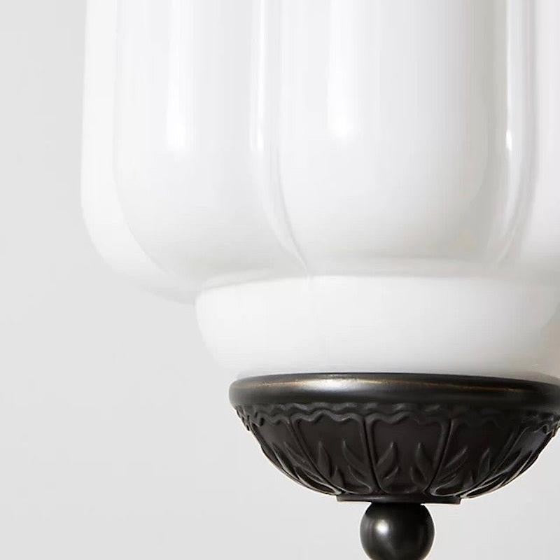 Cyrilith Farmhouse Pumpkin Glass Eloise Pendant Light