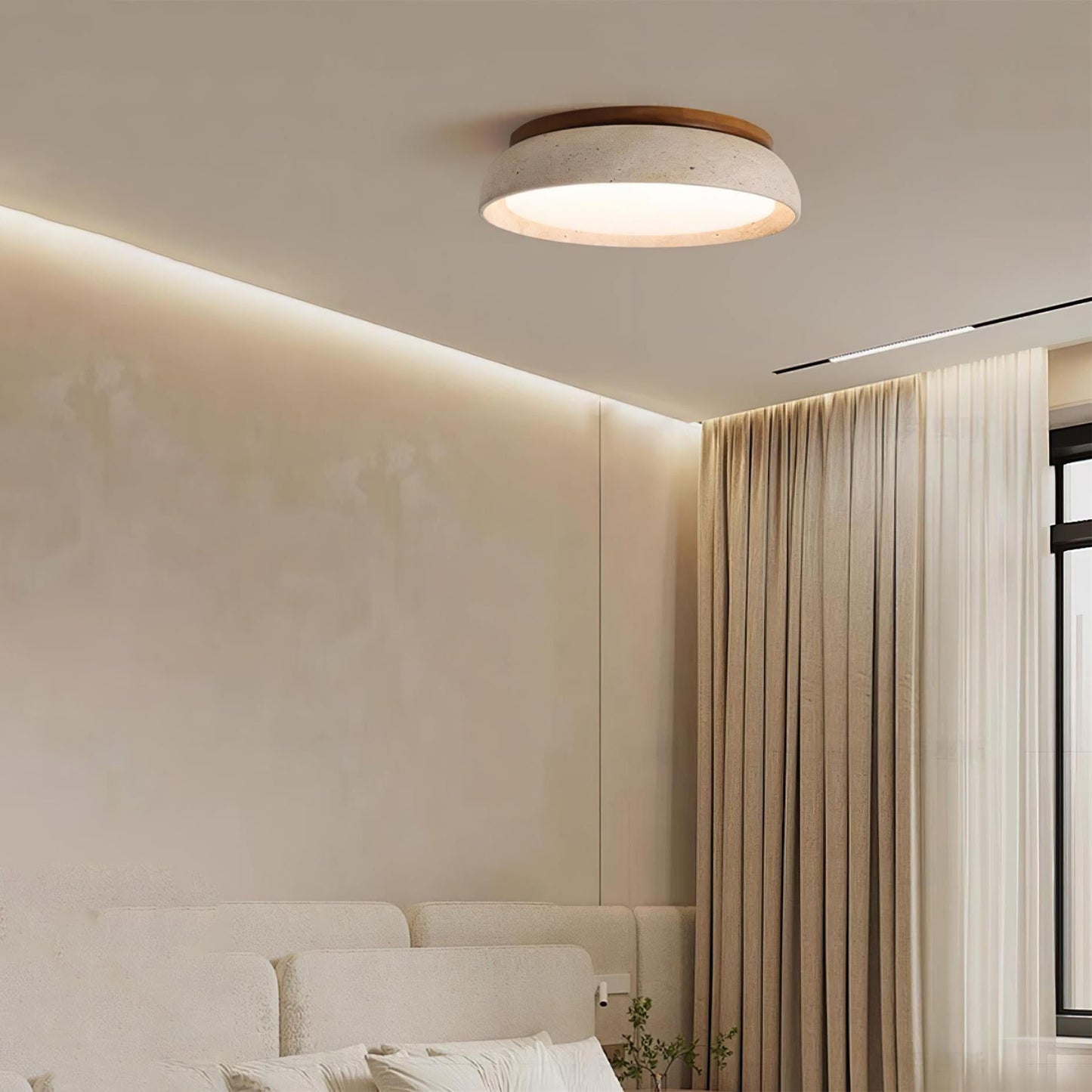 Nox Scandinavian Travertine Ceiling Light