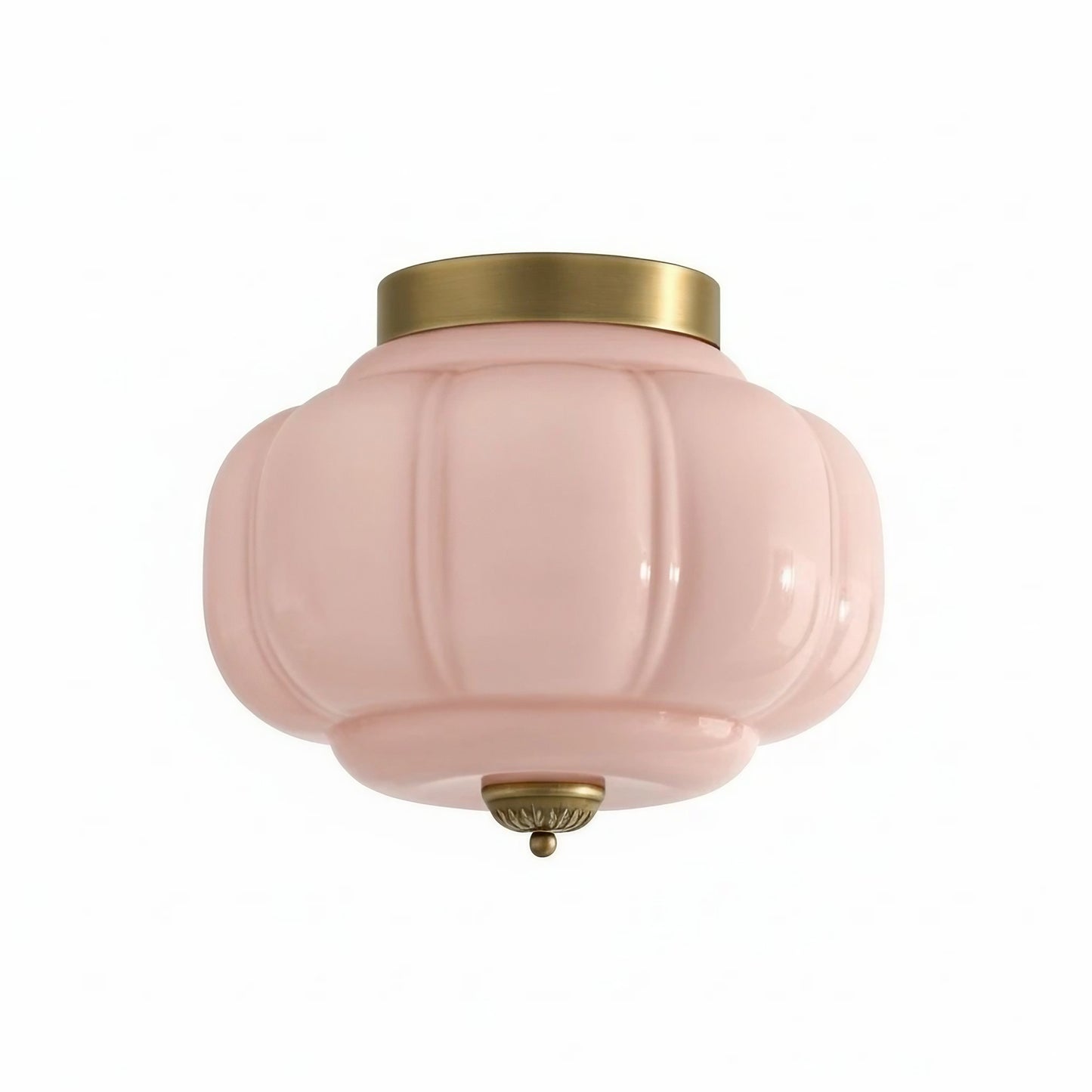 Ozita Retro Milk Glass Semi Flush Mount Eloise Ceiling Light