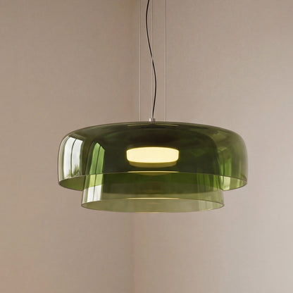 Zaire Bowl Shaped Layer Stained Glass Pendant Light