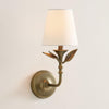 Huxley Rustic Antique Brass Botanical Forged Iron Sconce