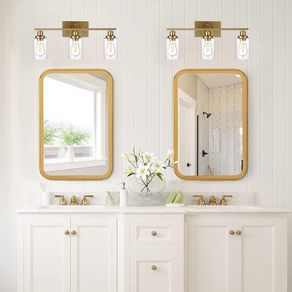 Lynor Classic Farmhouse Clear Glass Triple Sconce