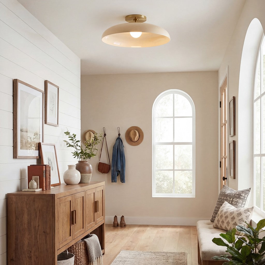 Cynthia Modern Glass Flush Mount Ceiling Light
