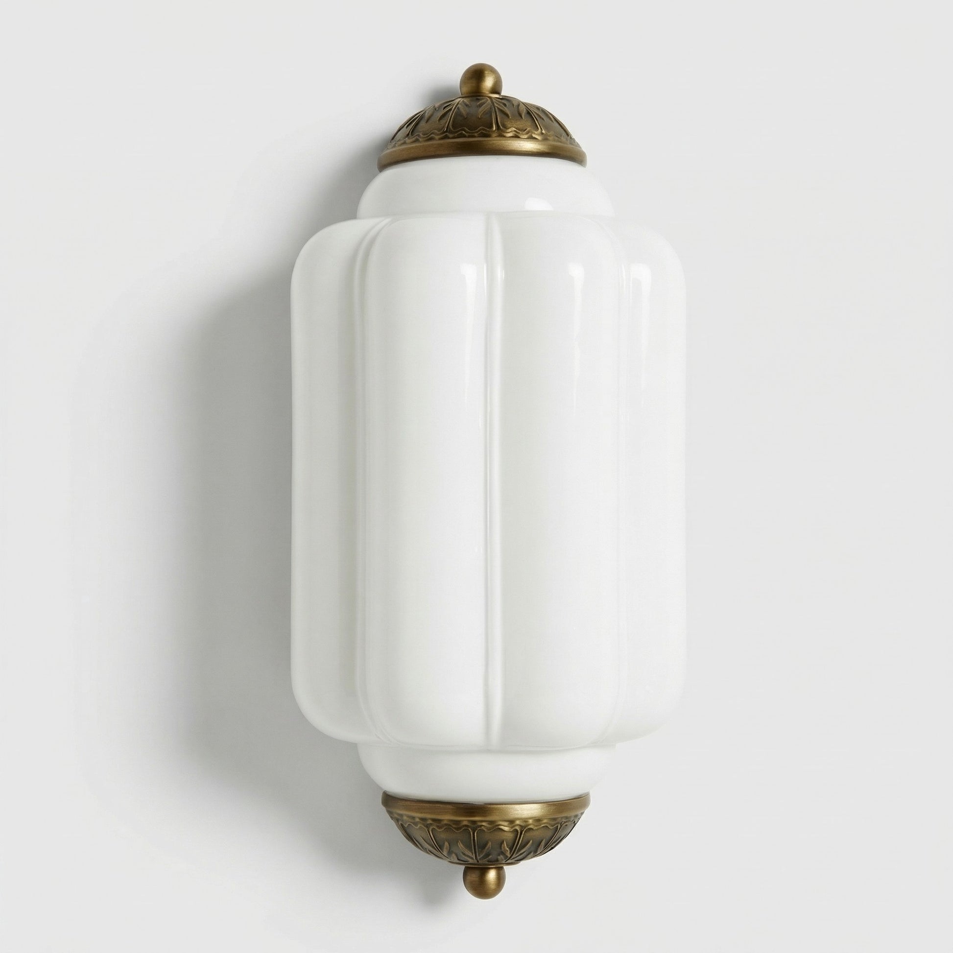 Michael Vintage Eloise Milk Glass Flush Wall Light