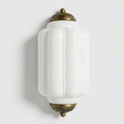 Michael Vintage Eloise Milk Glass Flush Wall Light