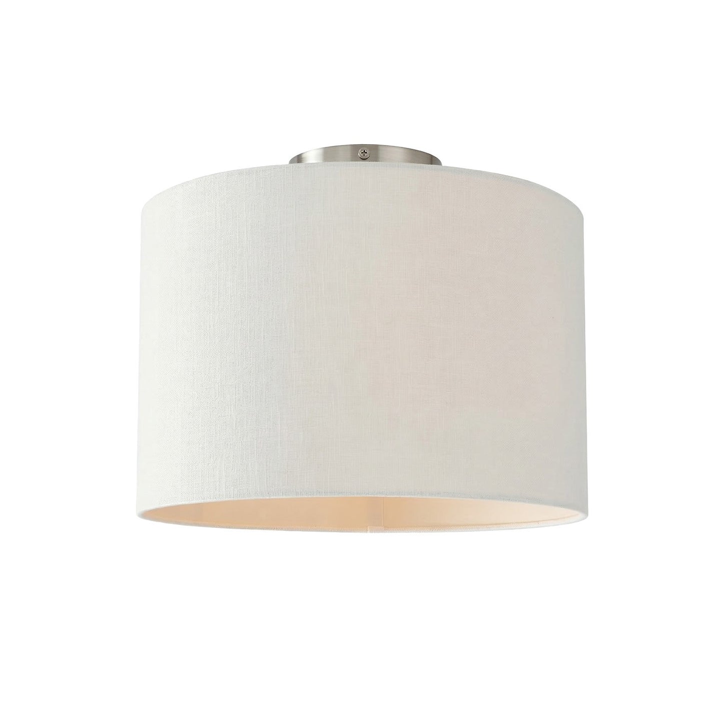Kaethe Fabric Drum Shade Semi Flush Mount Light