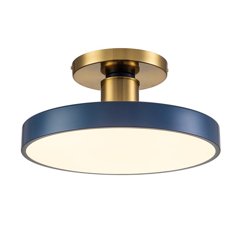 Galion Blue Crylic Round Ceiling Light