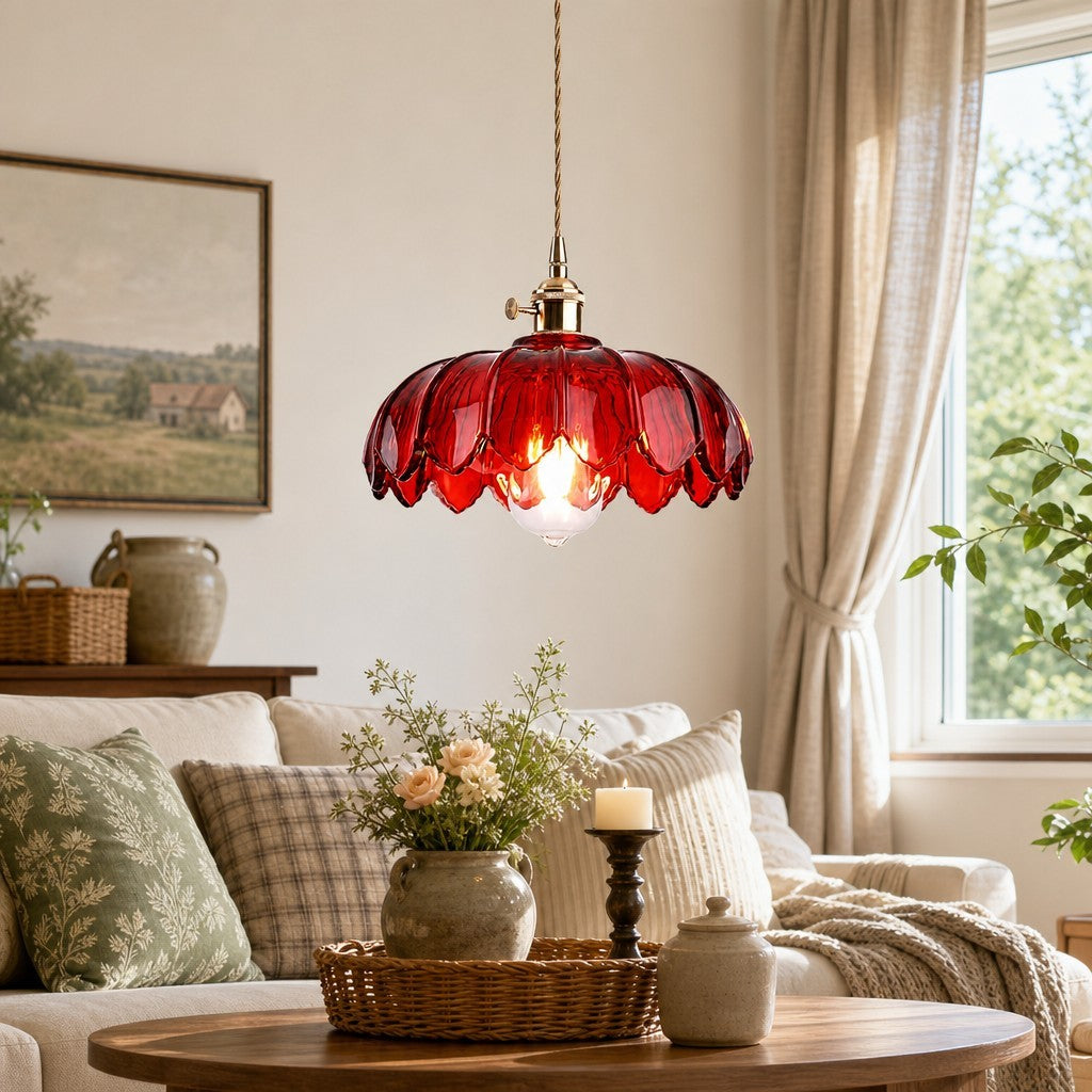 Jacinta Green Scalloped Pendant Light