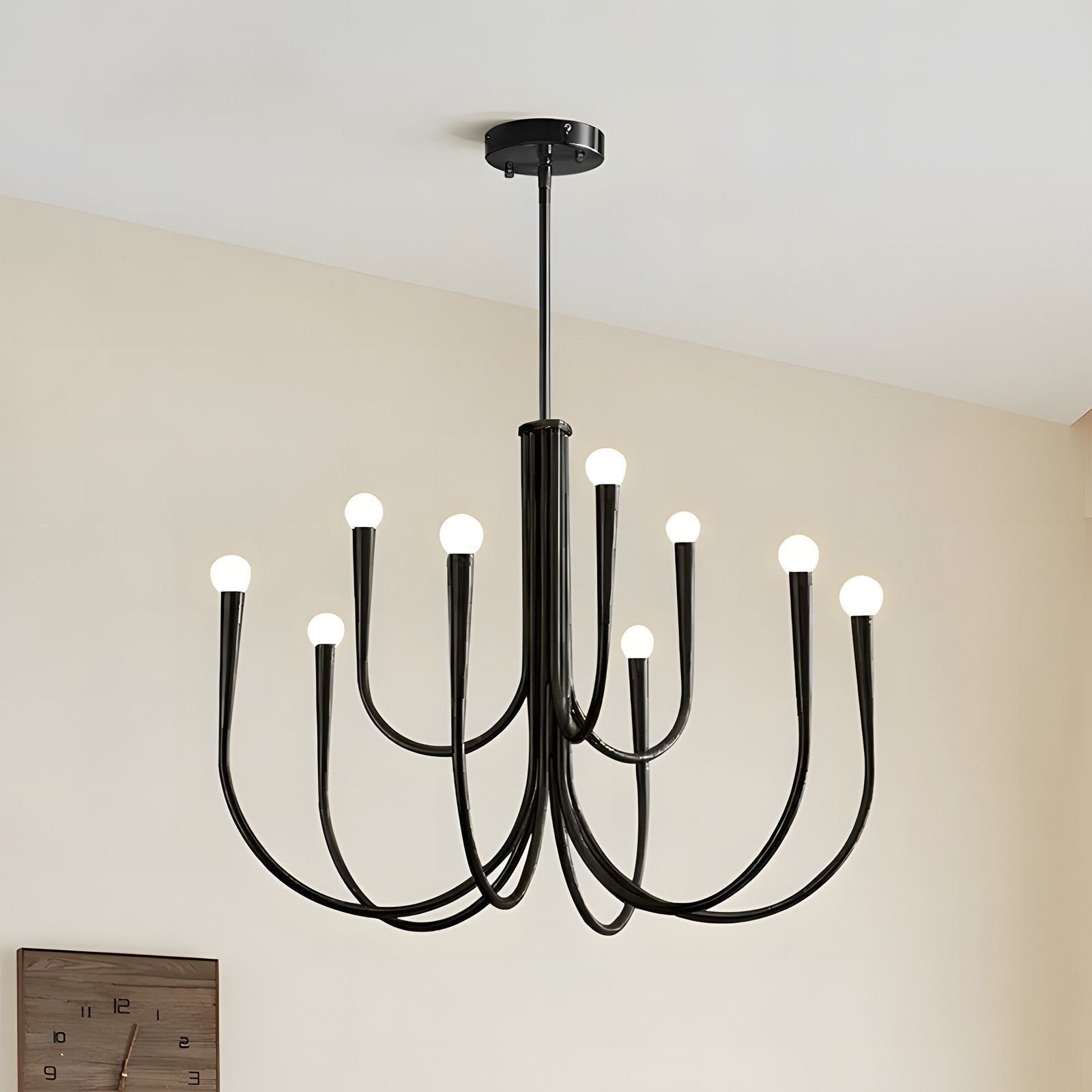 Luren Light Luxury Candle Iron Branch Chandelier