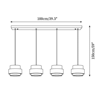 Timothy Wabi Sabi Cylindrical Travertine Pendant Light