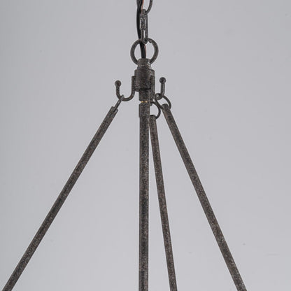 Coriander Farmhouse Water Ripple Glass Drum Chandelier
