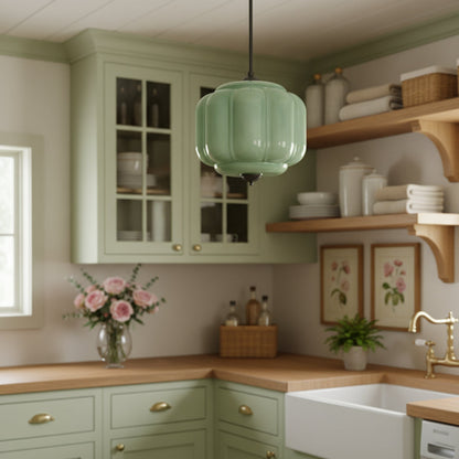 Myric Vintage Milk Glass Oiled Brass Eloise Pendant Light