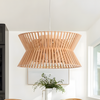 Freja Boho Wood Drum Chandelier