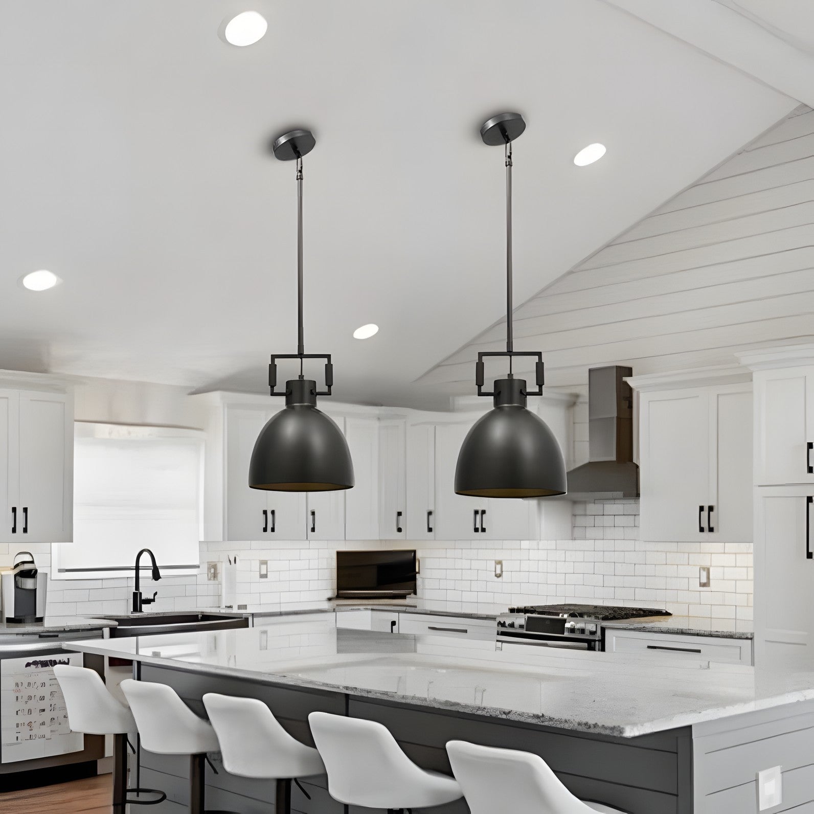 Hazel Industrial Style Metal Shade Pendant Light