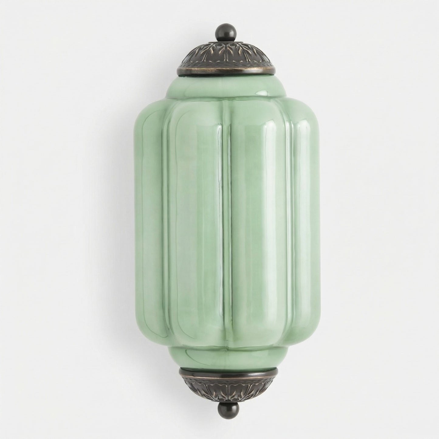 Michael Vintage Eloise Milk Glass Flush Wall Light
