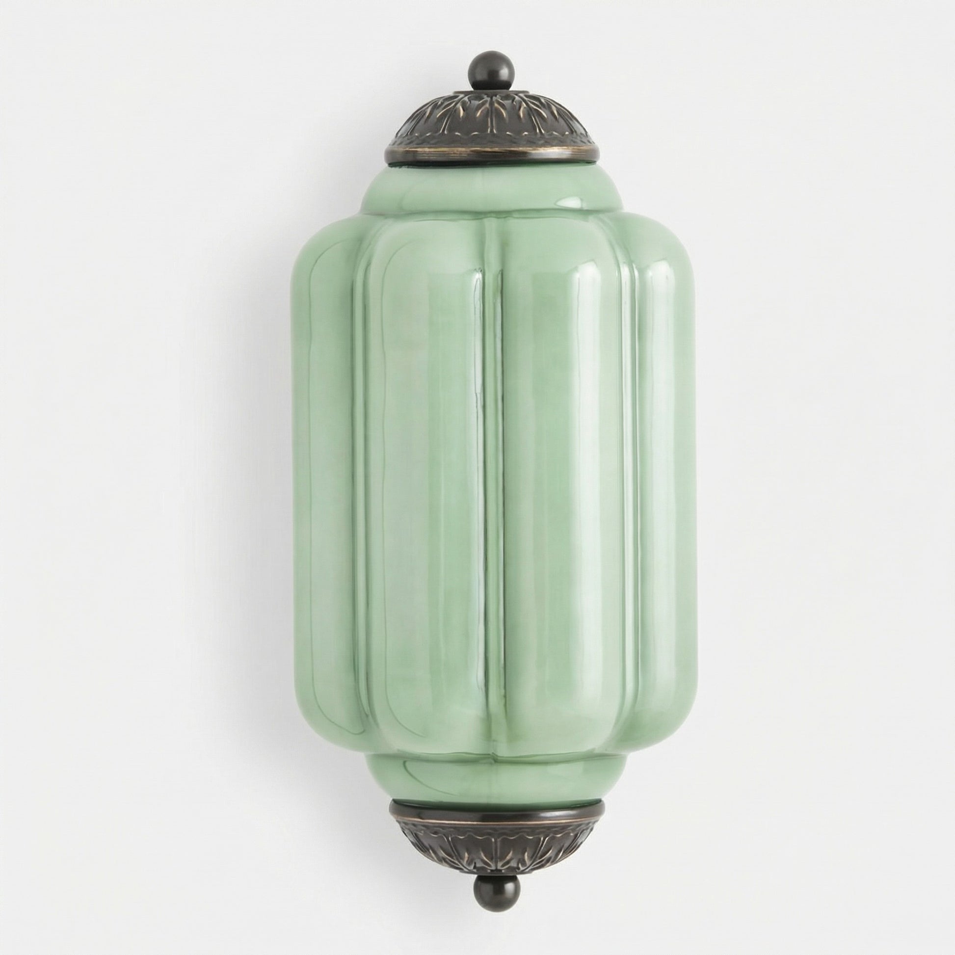 Michael Vintage Eloise Milk Glass Flush Wall Light