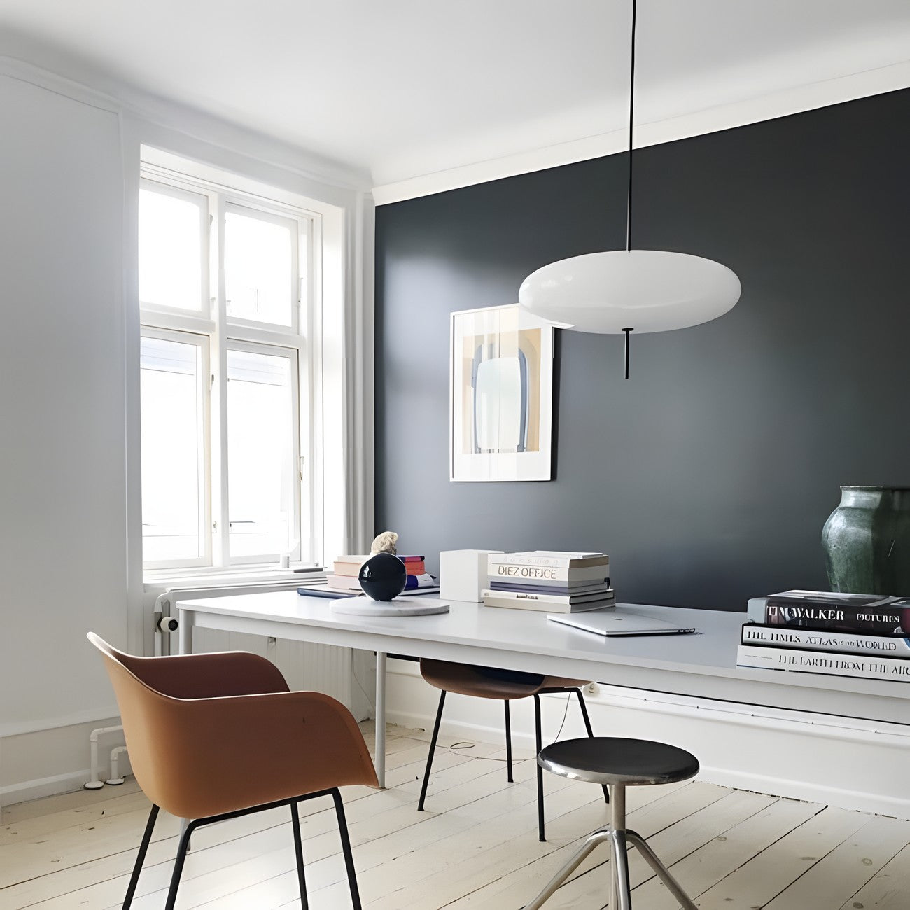 Korbin Acrylic White Flying Saucer Pendant Light