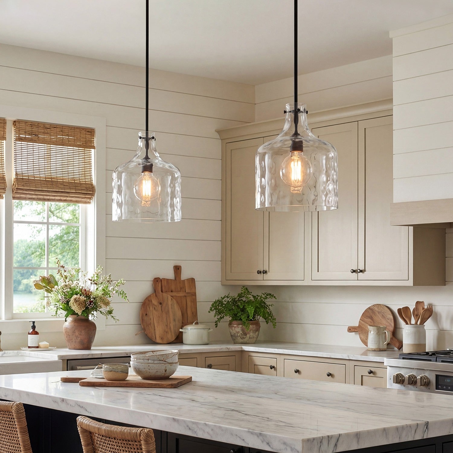 Tydon Minimalist Water Ripple Glass Pendant Light