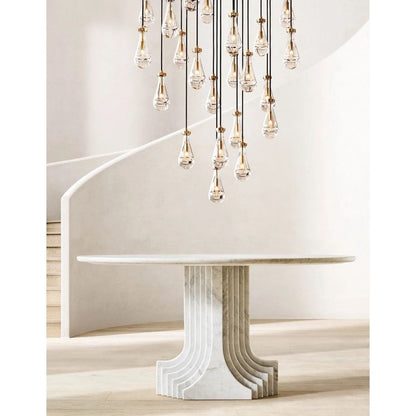 Peregrine Modern All-copper Crystal Raindrop Linear Chandelier