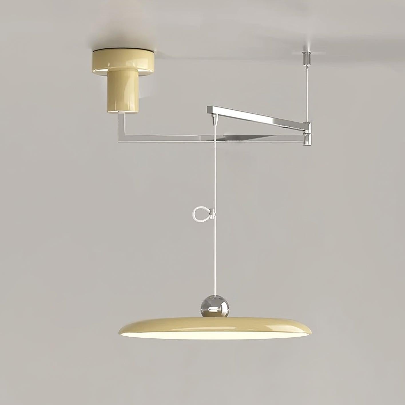 Delphin Colorful Swing Arm Flying Saucer Pendant Light