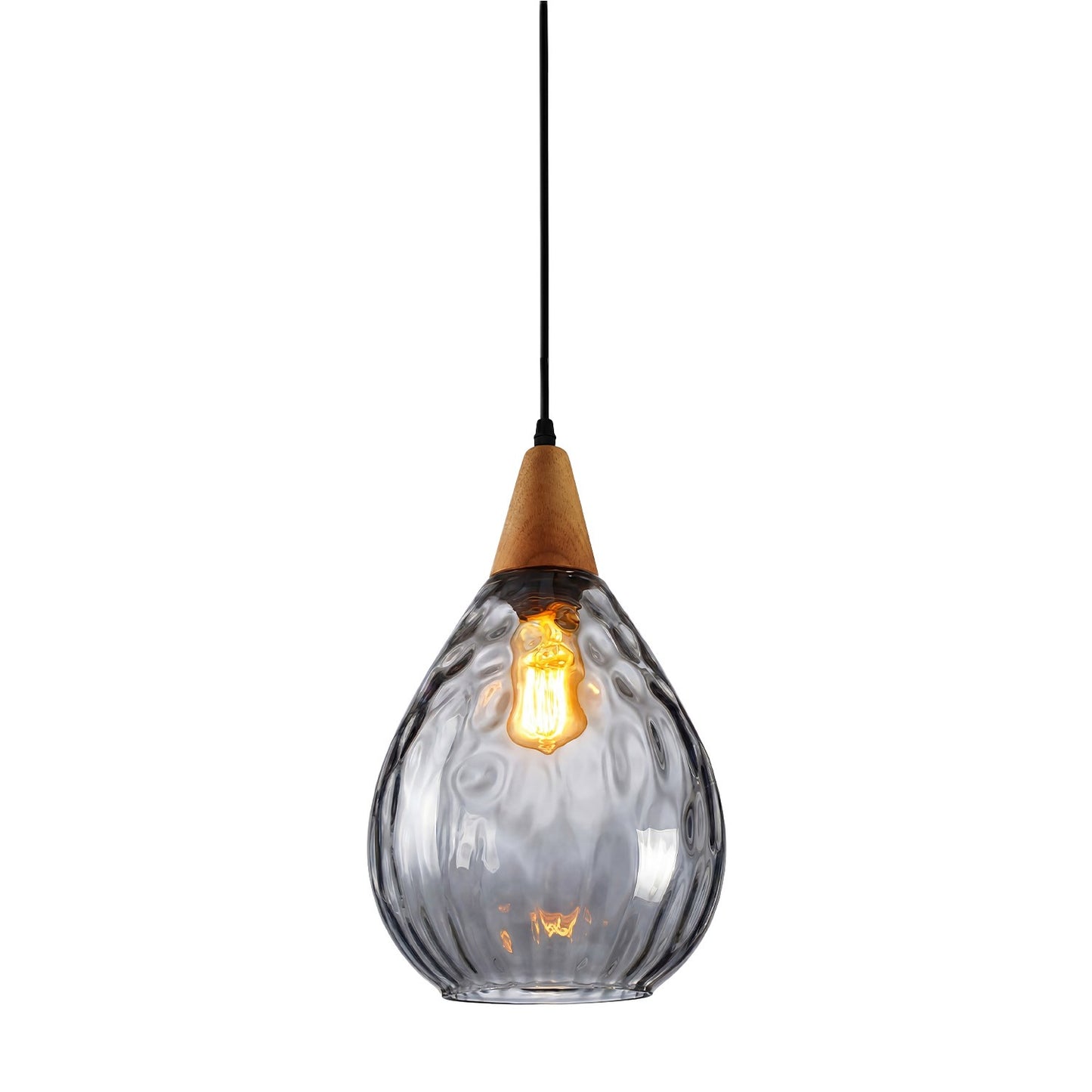 Uranix Cone Shape Water Ripple Glass Pendant Light