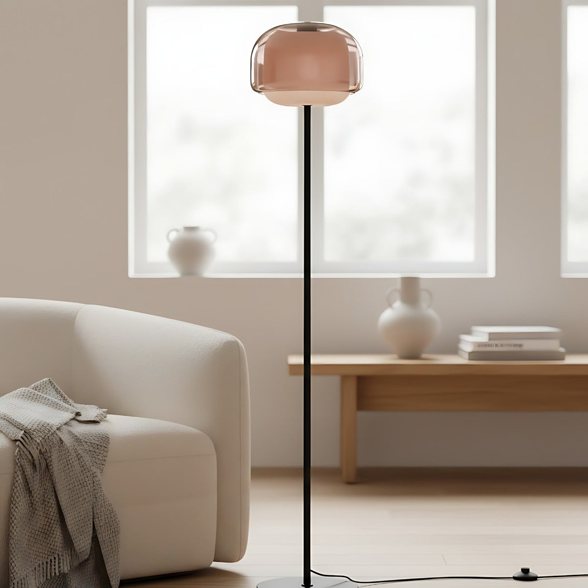 Eulalie Nordic Artistic Round Glass Floor Lamp