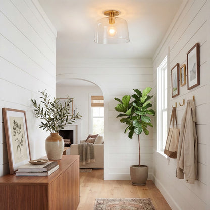 Hannahlee ‎Minimalist Glass Semi Flush Mount Ceiling Light