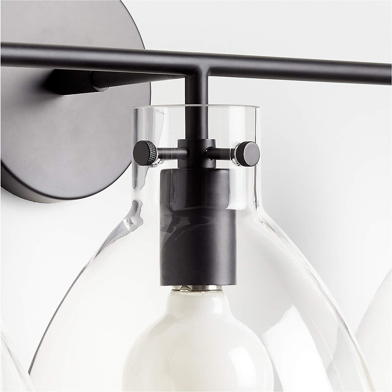 York Minimalist 3-Light Glass Globe Metal Wall Light