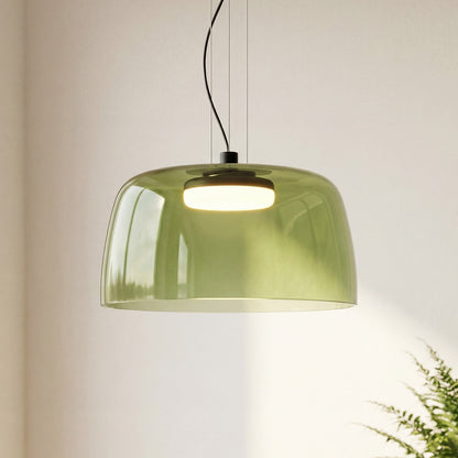 Zaire Bowl Shaped Layer Stained Glass Pendant Light