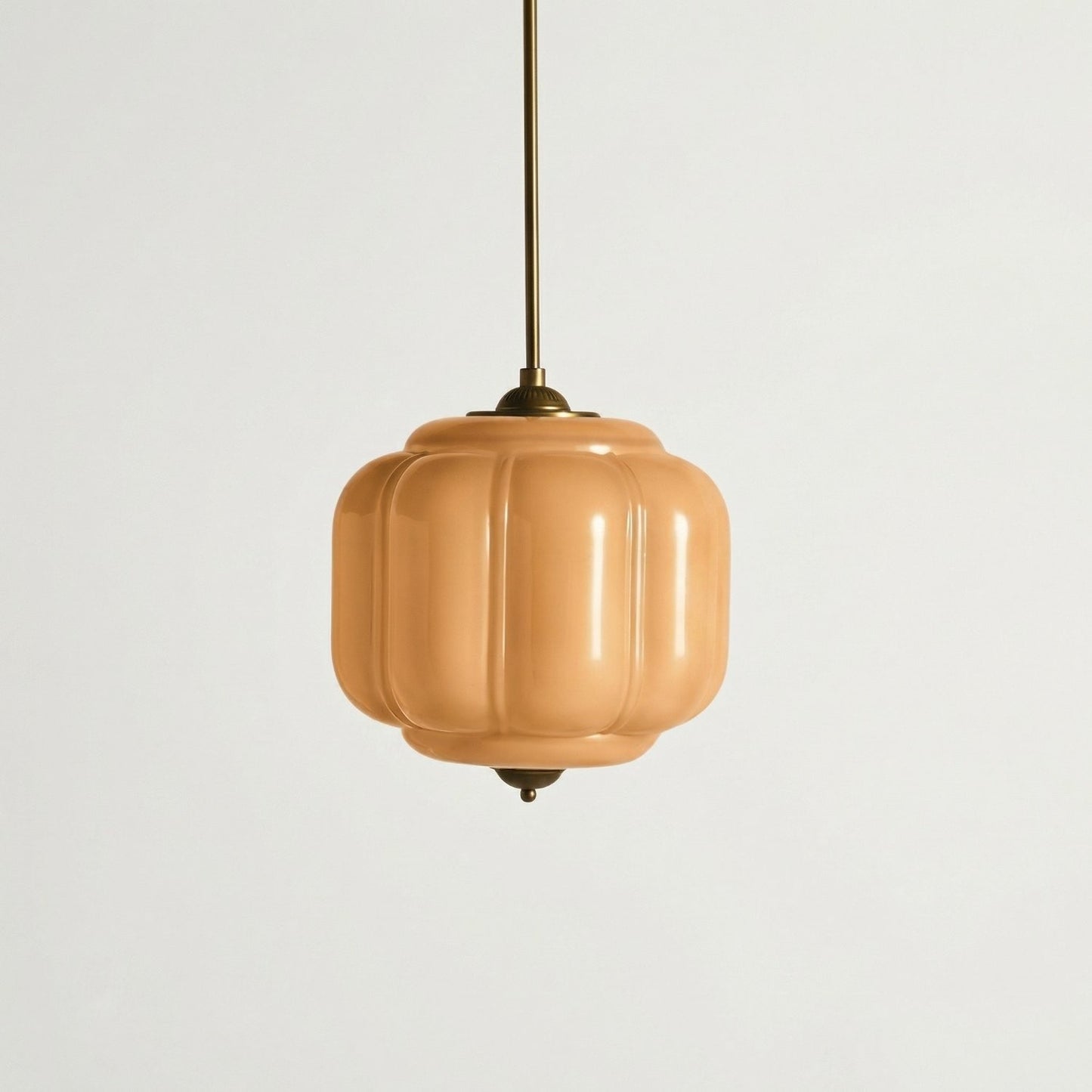 Cyrilith Vintage Milk Glass Oiled Brass Eloise Pendant light