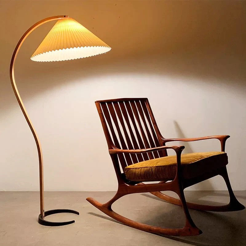 Anamika Vintage Mid Century Wooden Floor Lamp