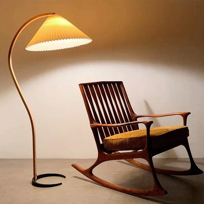 Anamika Vintage Mid Century Wooden Floor Lamp