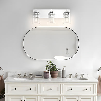 Pyros Farmhouse Clear Glass Cylinder Vanity Wall Light