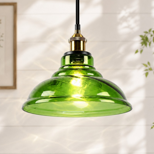Benjin Modern Colorful Trumpet Glass Pendant Light