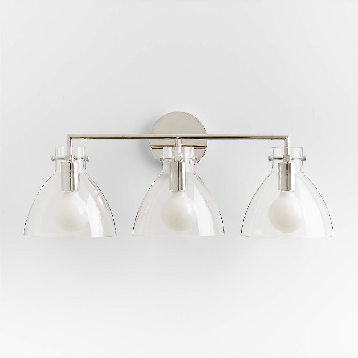 York Minimalist 3-Light Glass Globe Metal Wall Light
