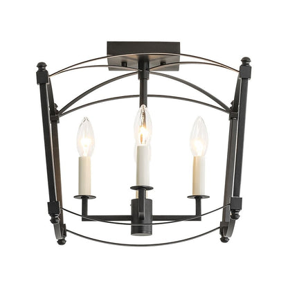 Celeste Retro 4 Light Open Frame Lantern Cage Ceiling Light