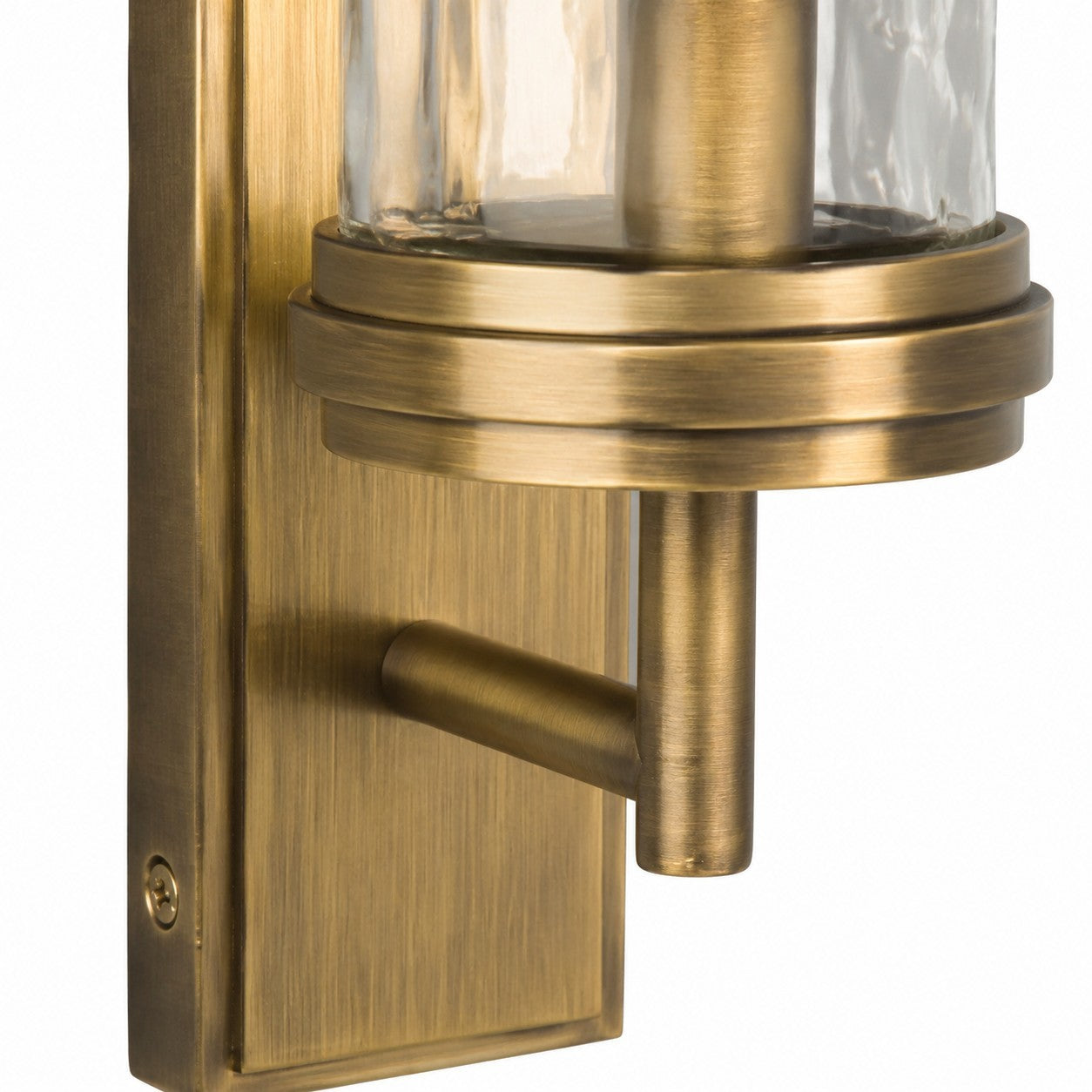 Ira Farmhouse Cylinder Hammered Glass Sconce