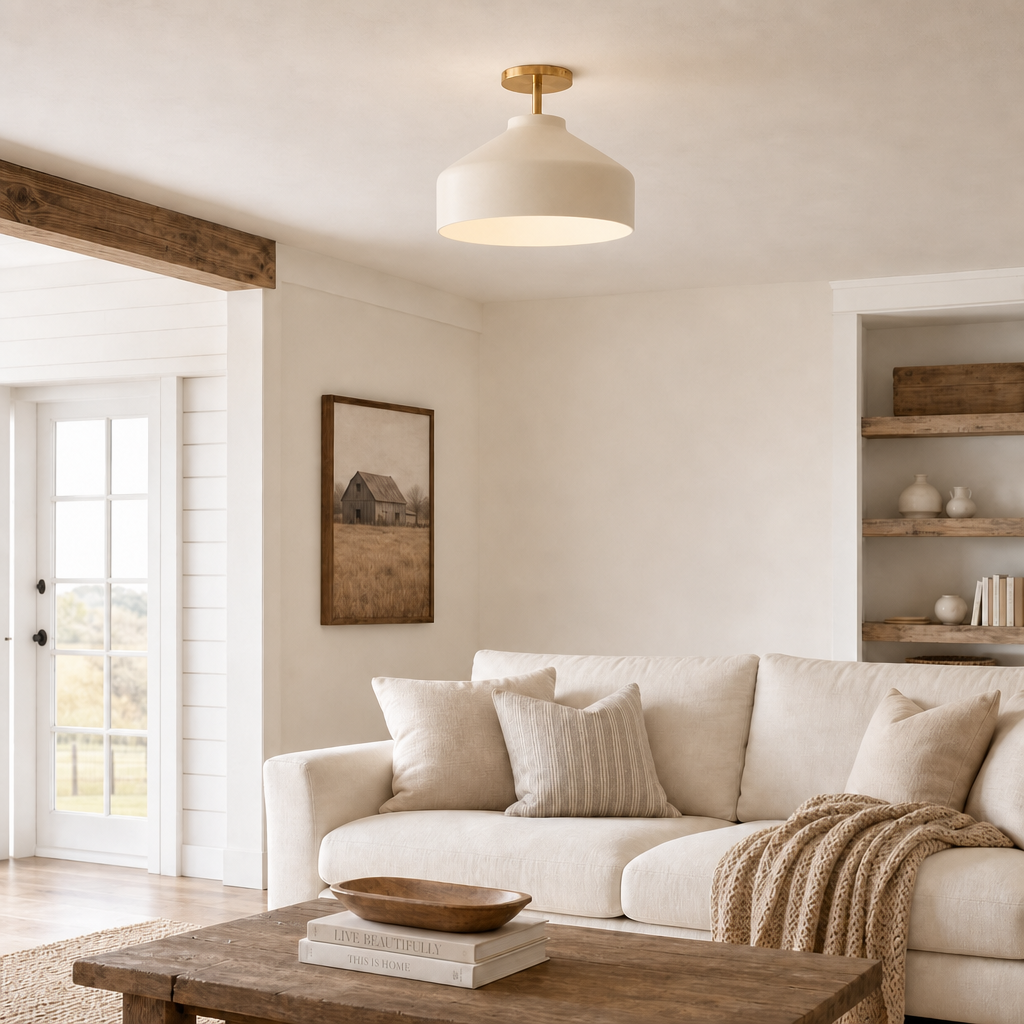 Drilon Nordic Morandi Metal Flush Mount Ceiling Light