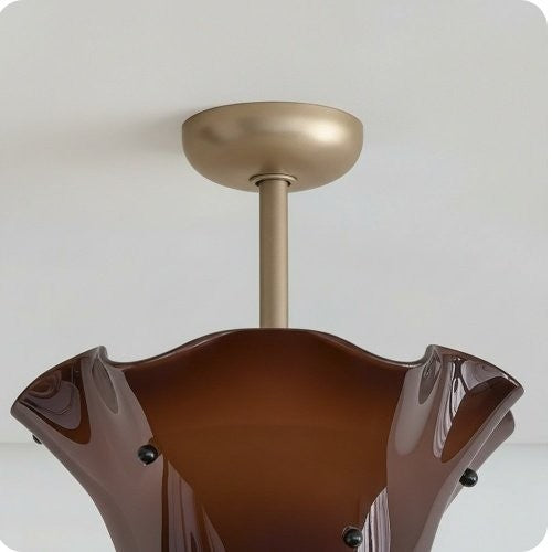 Catalina Contemporary Colored Glass Petal Fazzo Ceiling Light